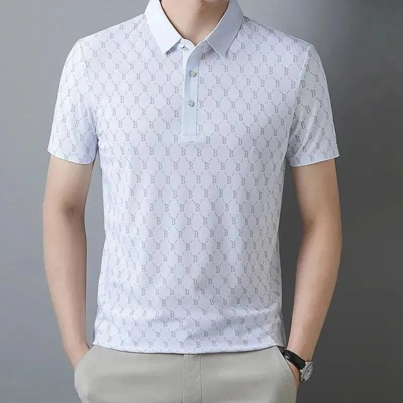 Men Printed Polo Shirt - Short Sleeved - Polo Shirt - LeStyleParfait