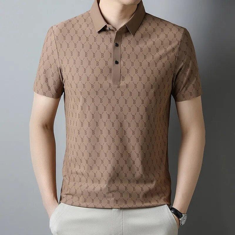 Men Printed Polo Shirt - Short Sleeved - Polo Shirt - LeStyleParfait