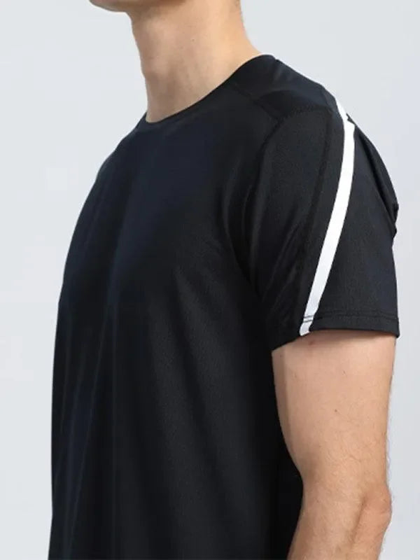 LeStyleParfait Men's T-Shirts Casual Round Neck Plain-Solid Short Sleeves-T-Shirt