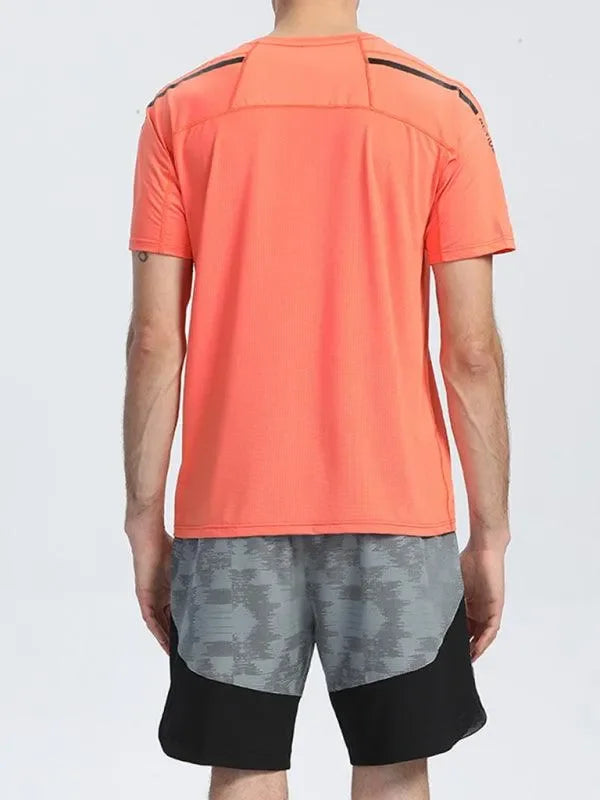 LeStyleParfait Men's T-Shirts Casual Round Neck Plain-Solid Short Sleeves-T-Shirt