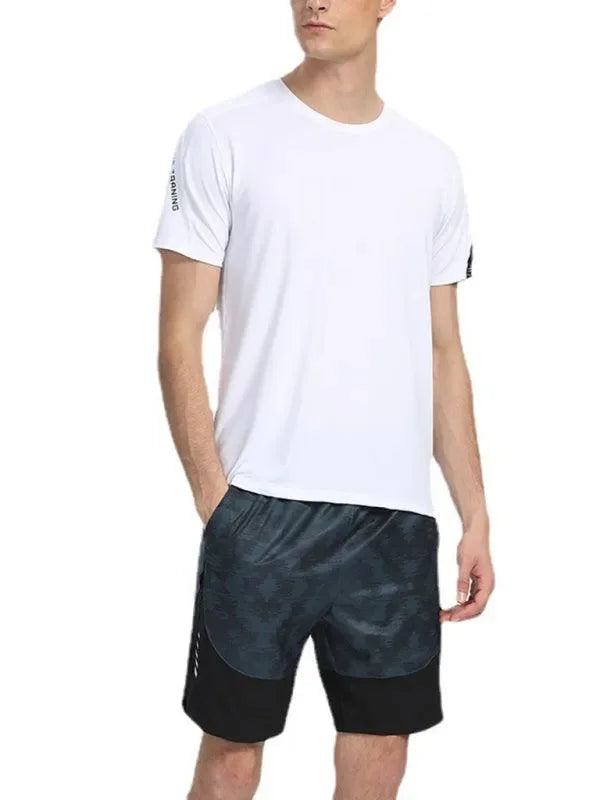 LeStyleParfait Men's T-Shirts Casual Round Neck Plain-Solid Short Sleeves-T-Shirt