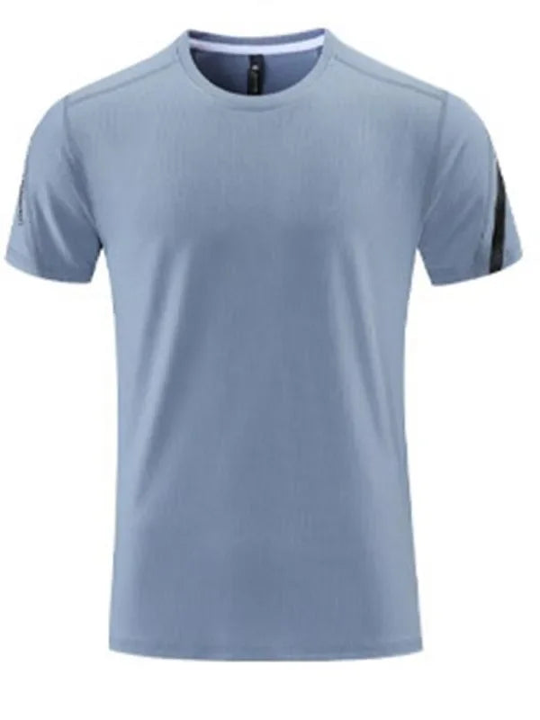 LeStyleParfait Men's T-Shirts Casual Round Neck Plain-Solid Short Sleeves-T-Shirt