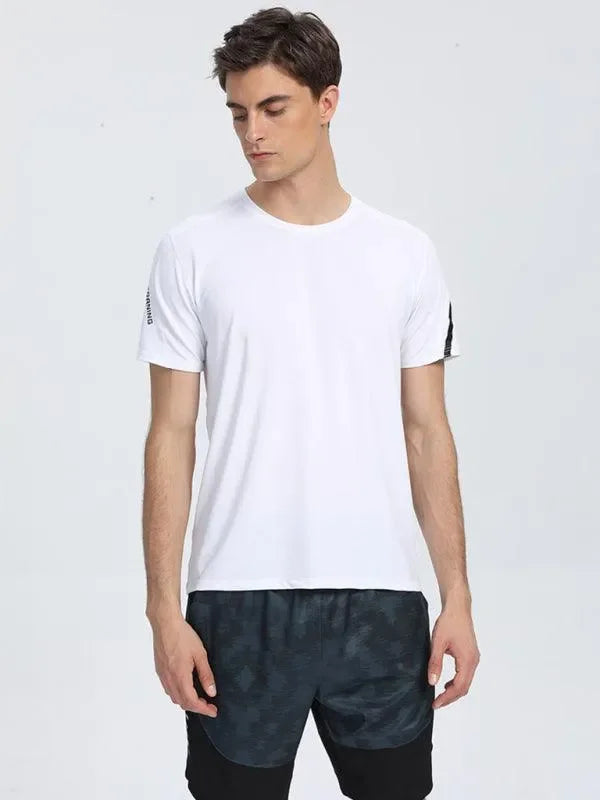 LeStyleParfait Men's T-Shirts Casual Round Neck Plain-Solid Short Sleeves-T-Shirt