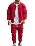 Men Relaxed Fleece Casual Jogger Set - Casual Joggers Set - LeStyleParfait