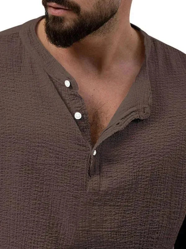 Men Relaxed Ribbed Jogger Lounge Set - Solid Jogger Two-Piece Set - LeStyleParfait