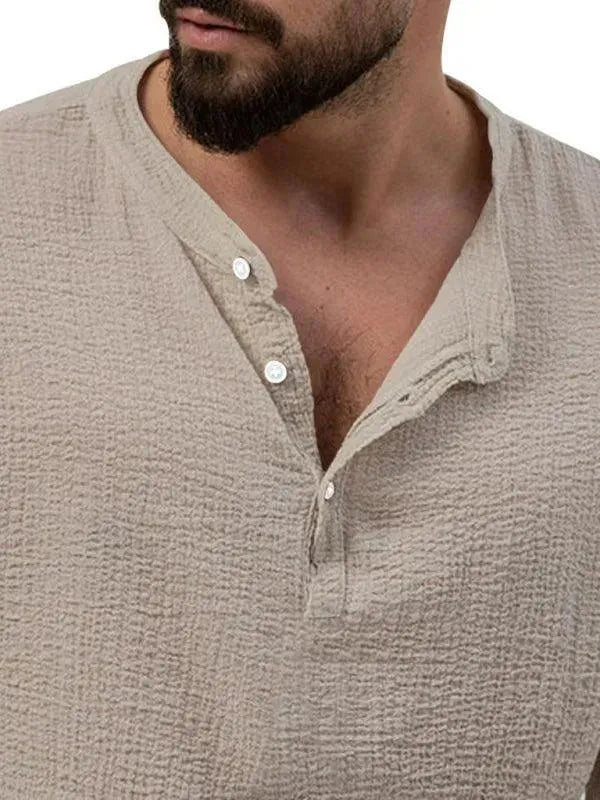 Men Relaxed Ribbed Jogger Lounge Set - Solid Jogger Two-Piece Set - LeStyleParfait