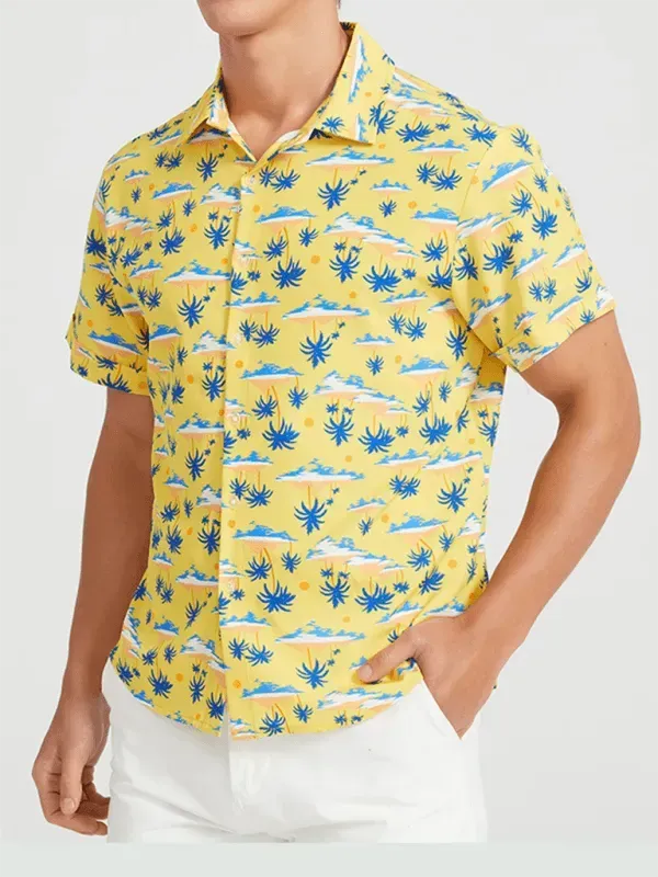Men's Beach Floral Hawaiian Shirt - Hawaiian Shirt - LeStyleParfait fashion image