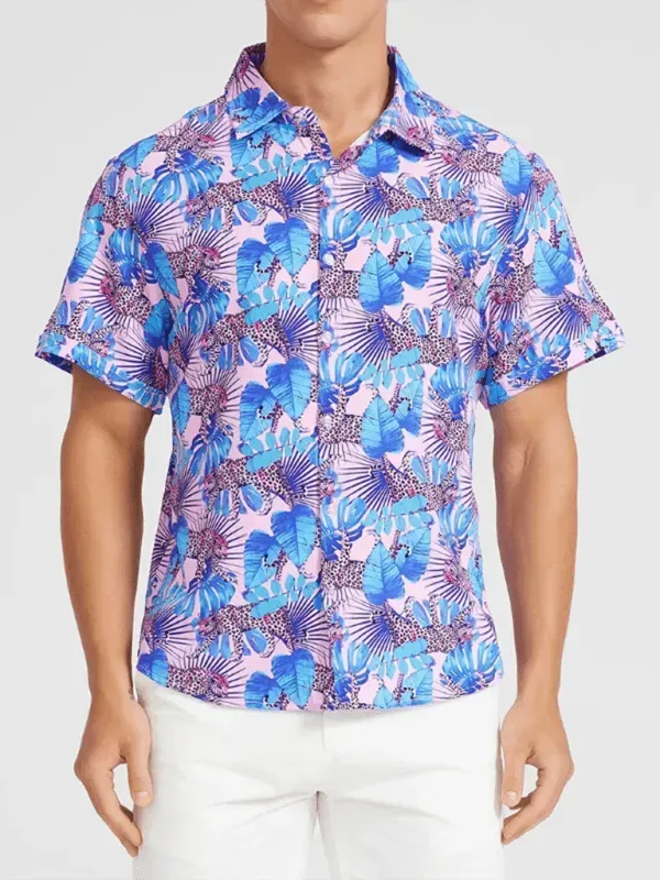 Men's Beach Floral Hawaiian Shirt - Hawaiian Shirt - LeStyleParfait