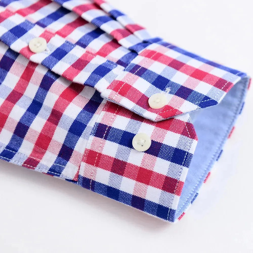 Men's Patch Pocket Checkered Shirt - Checkered Shirt - LeStyleParfait