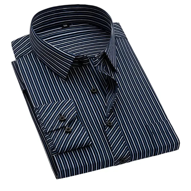 Men's Pinstripe Dress Shirt - Striped Shirt - LeStyleParfait