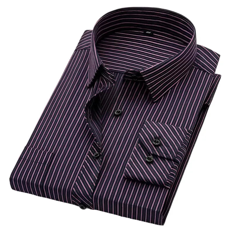 Men's Pinstripe Dress Shirt - Striped Shirt - LeStyleParfait