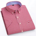 Men's Short Sleeve Check Shirt - Check Shirt - LeStyleParfait