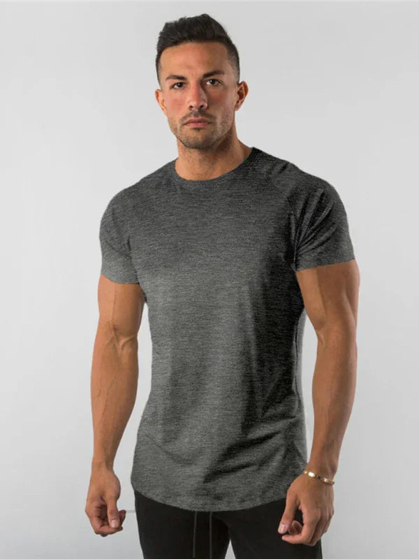 Men Slim Fit Red Casual Tshirt