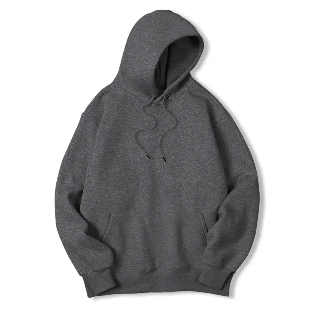 Men Solid Casual Hoodies - Men Hoodie - LeStyleParfait