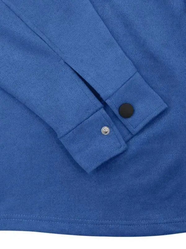 Men Stylish Buttoned Jogger Two-Piece Set - Solid Jogger Two-Piece Set - LeStyleParfait