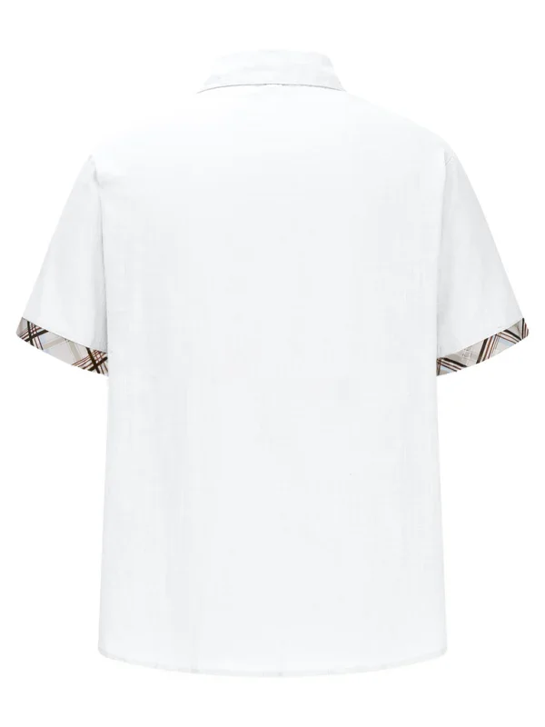Men's Contrast Vacation Summer Shirt-Men Shirts-LeStyleParfait