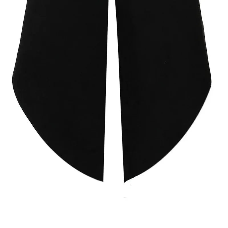 LeStyleParfait Vest Coat Belted Turn Down Collar Sleeveless Plain-Solid-Vest Coat