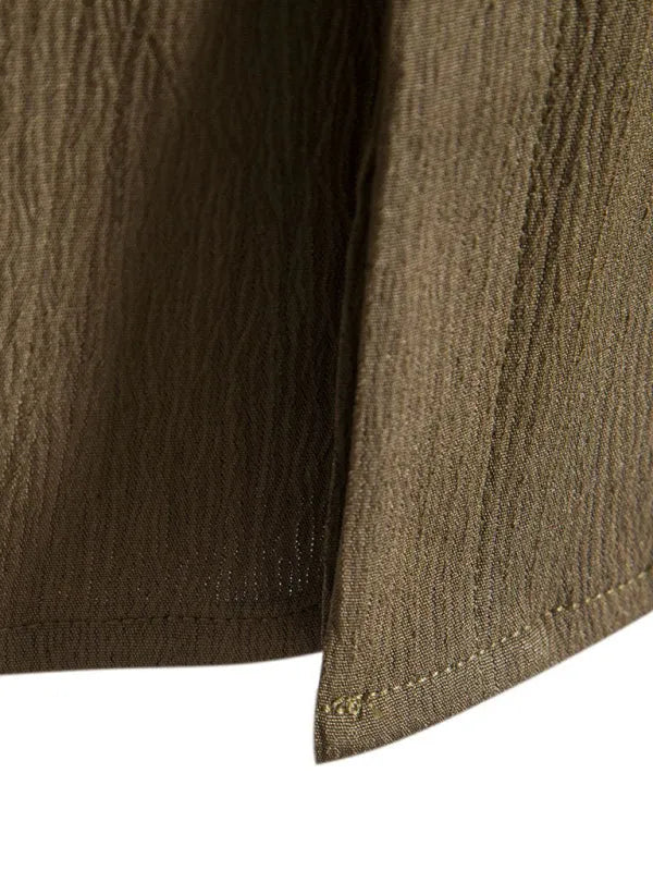 Men's Loose Cotton Linen Shirt-Men Shirts-LeStyleParfait