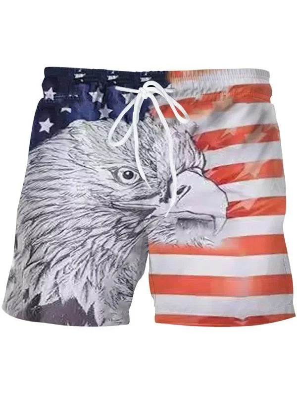 Buy Men's National Flag Digital Printing Casual Sports Shorts-