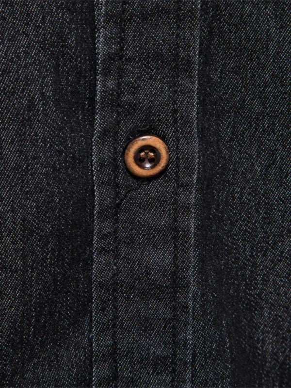 Men's Non Iron Denim Shirt-Men Shirts-LeStyleParfait