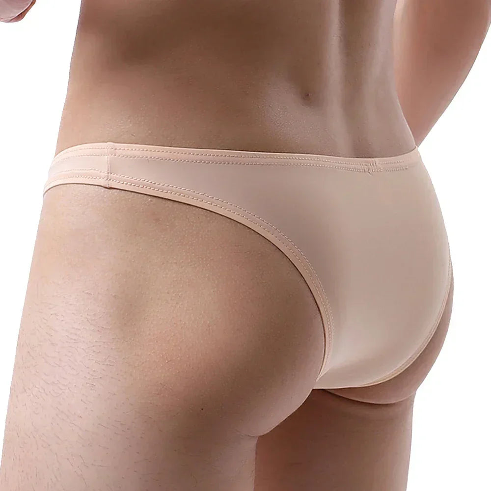 Sous-vêtements brésiliens sexy pour hommes, pochette souple, bikini sous-vêtements demi-dos couvrant