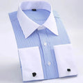 Men's Striped Formal Dress Shirt-Men Shirts-LeStyleParfait
