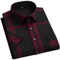 Men's Striped Short Sleeve Shirt-Men Shirts-LeStyleParfait