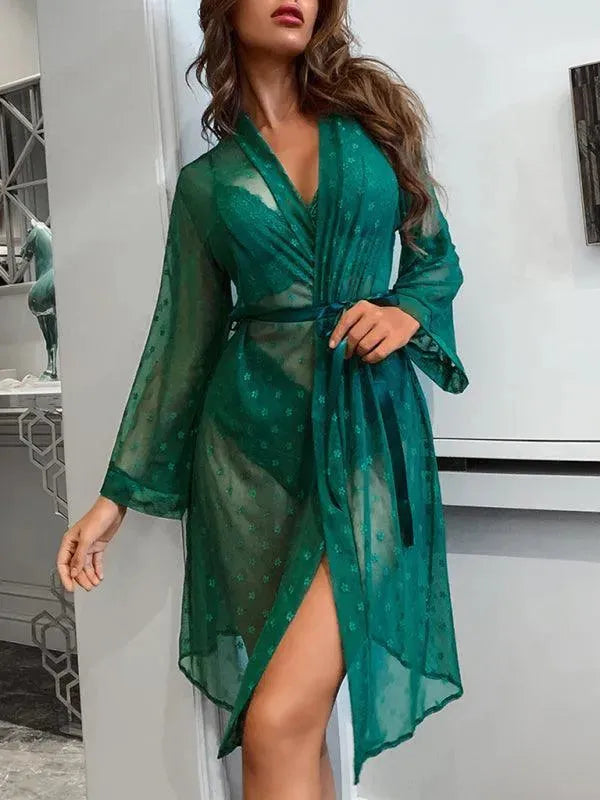 Mesh See-through Lingerie Set - Lingerie Set - LeStyleParfait