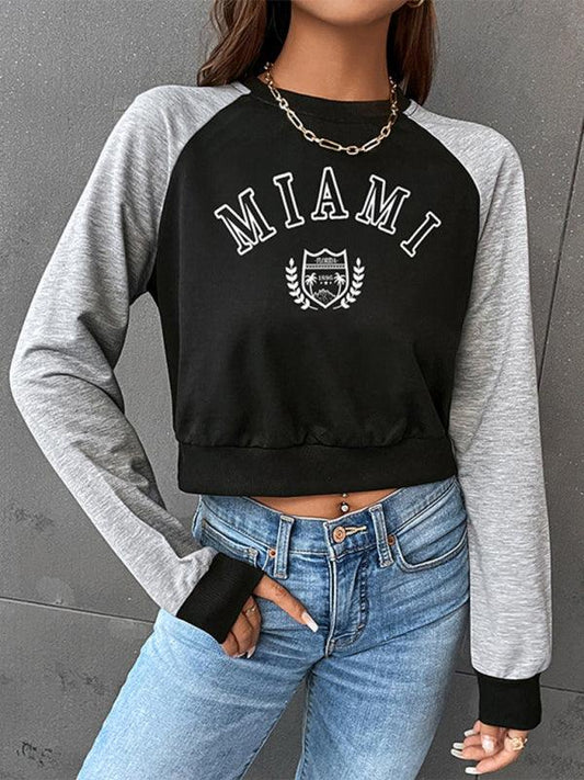 Miami Print Women Sweatshirt - Women Sweatshirt - LeStyleParfait