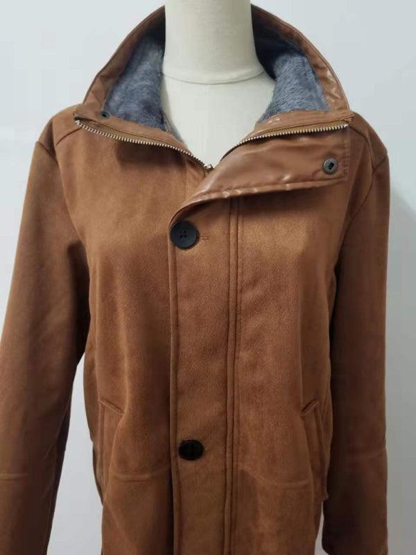 Mid-Length Loose Zipper Men Winter Coat - Winter Coat - LeStyleParfait
