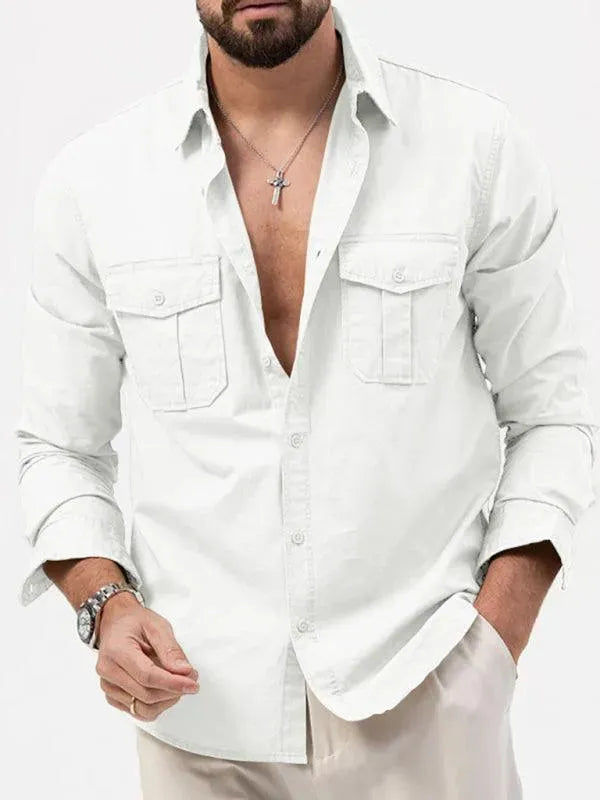 Multi-Pocket Men Casual Shirt - Casual Shirt - LeStyleParfait