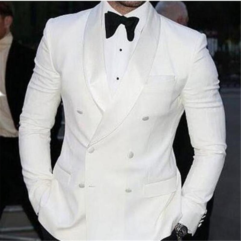 Mystery White Double Breasted Tuxedo Set - Tuxedo Suit - LeStyleParfait