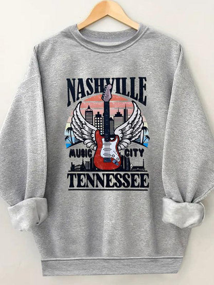 Nashville Printed Women Sweatshirt - Women Sweatshirt - LeStyleParfait