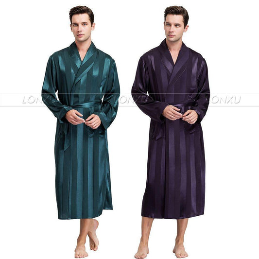Night Games Men Striped Nightgown - Nightgown - LeStyleParfait