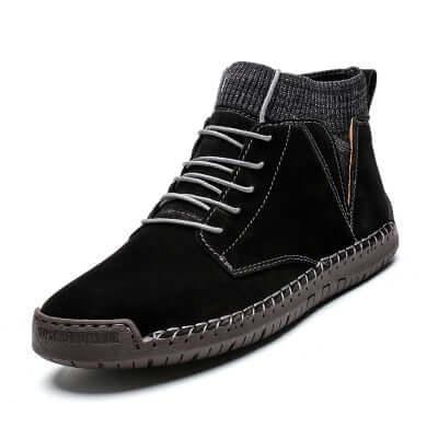 Oberon - Casual Leather Ankle Boots - Boots - LeStyleParfait