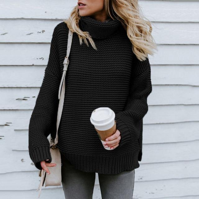 Office Lady Turtleneck Pullover Sweater - Pullover Sweater - LeStyleParfait