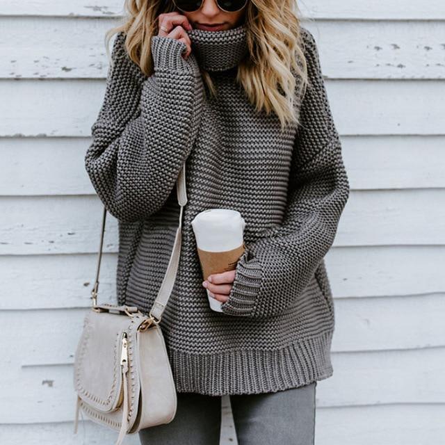 Office Lady Turtleneck Pullover Sweater - Pullover Sweater - LeStyleParfait