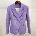 Office Ready Purple Blazer Women - Casual - Plain-Solid - Double-Breasted Blazer - LeStyleParfait