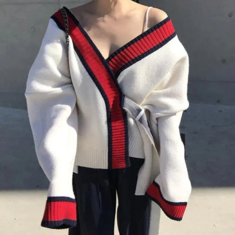 Open Stitch Oversized Cardigan Sweater For Women - Cardigan Sweater - LeStyleParfait