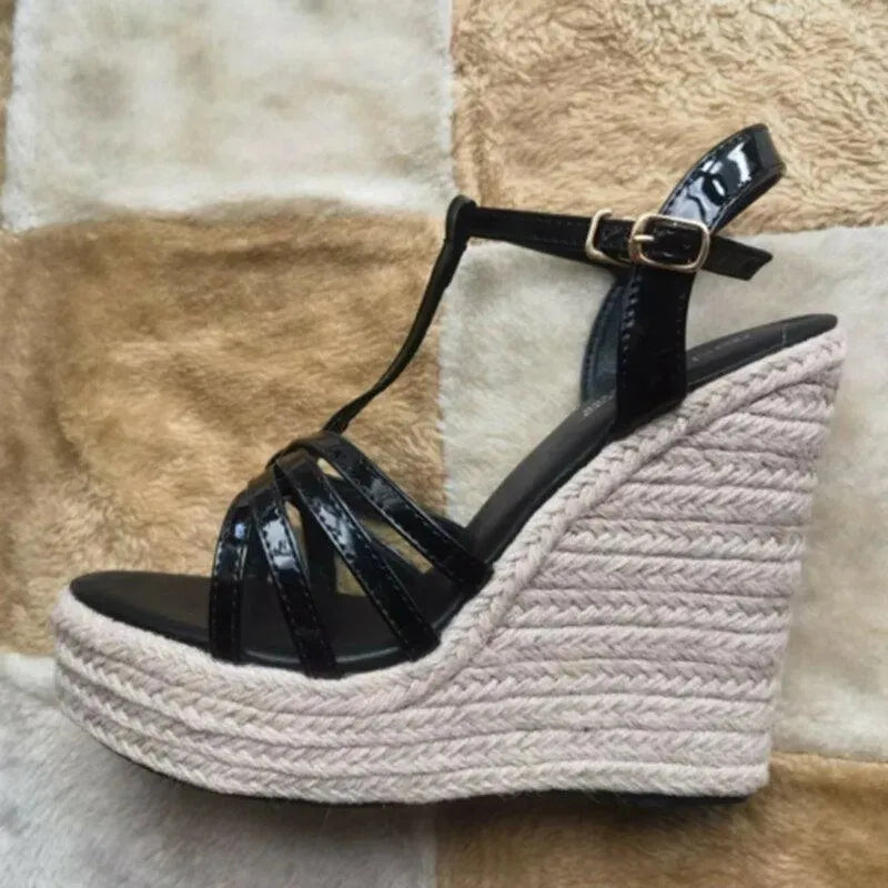 Open Toe Wedge Sandal Shoes - Wedge Shoes - LeStyleParfait