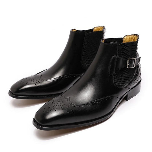 Oxford Boots - Brogue Shoes For Men - Boots - LeStyleParfait
