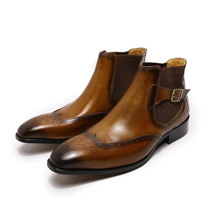 Oxford Boots - Brogue Shoes For Men - Boots - LeStyleParfait