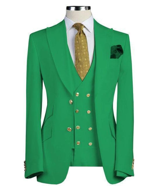 Oyedepo Green Three Piece Suit - Three Piece Suit - LeStyleParfait