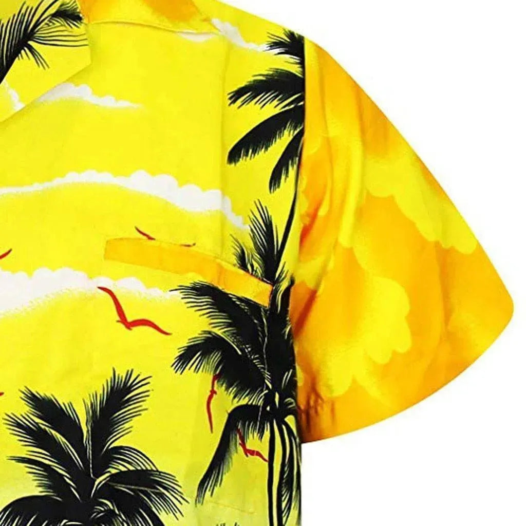 Palm Tree Hawaiian Shirt For Men-Men Shirts-LeStyleParfait
