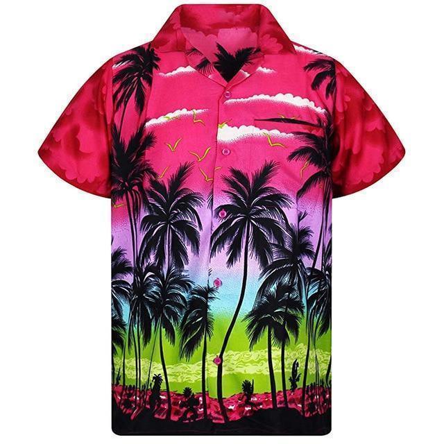 Palm Tree Hawaiian Shirt For Men - Short Sleeve Shirt - LeStyleParfait