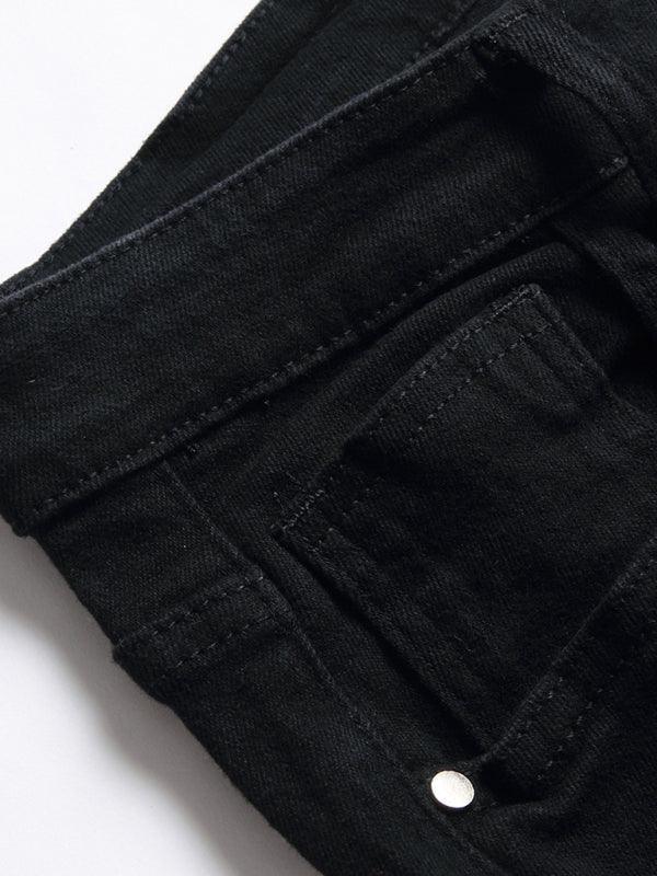 Patches Straight Leg Jeans - Men's Jeans - LeStyleParfait