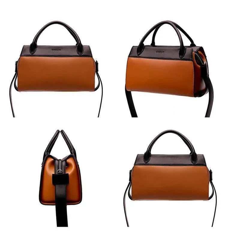 Patchwork Leather Handbag - Handbag - LeStyleParfait