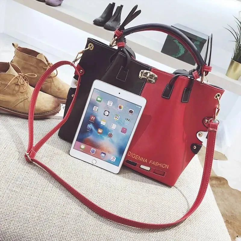 Patchwork Leather Handbag - Handbag - LeStyleParfait