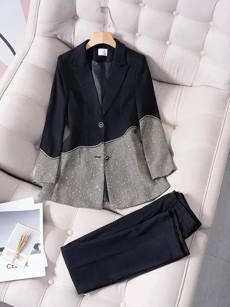 Patchwork Sequin Formal Women Pant Suit - Pantsuit - LeStyleParfait