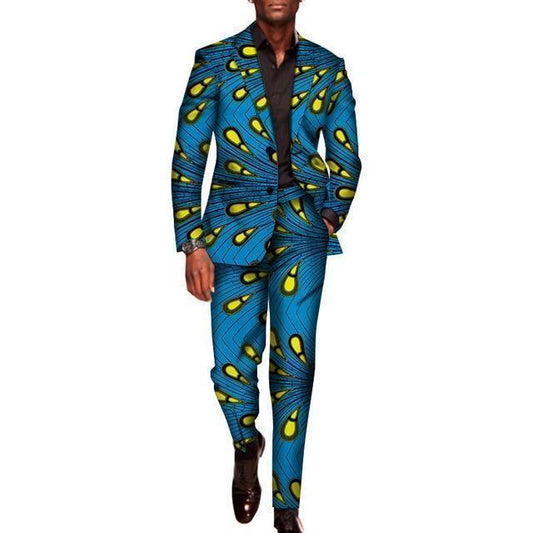 Peacock African Two Piece Suit - African Suit - LeStyleParfait